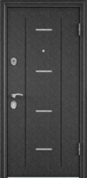 Дверь металлическая с зеркалом  Delta-M 11 DL-1 Черный шелк / DM Белый перламутр