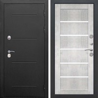 Входная металлическая дверь 11 см ISOTERMAВходная металлическая дверь 11 см ISOTERMA Букле чёрный Царга Бетон снежный